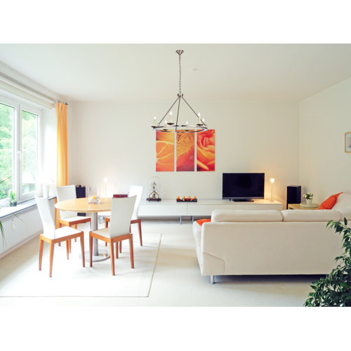 Andover Mills™ Pickensville 6 Light Dimmable Wagon Wheel Chandelier & Reviews Wayfair